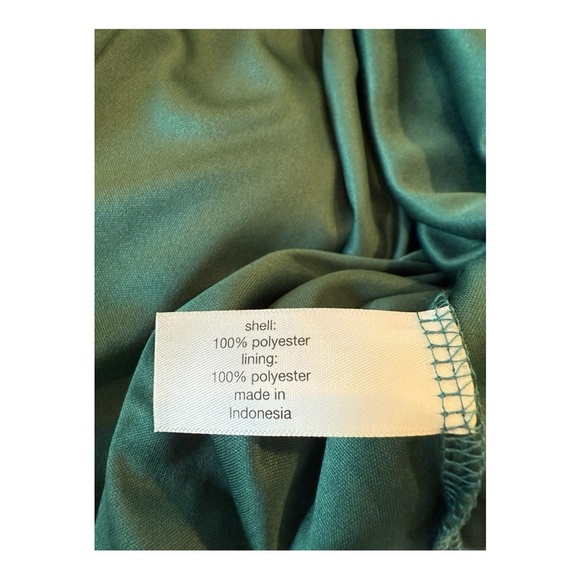 Lane Bryant Green Metallic V Neck Billowy Sleeve Womens Size 22 - Picture 12 of 16